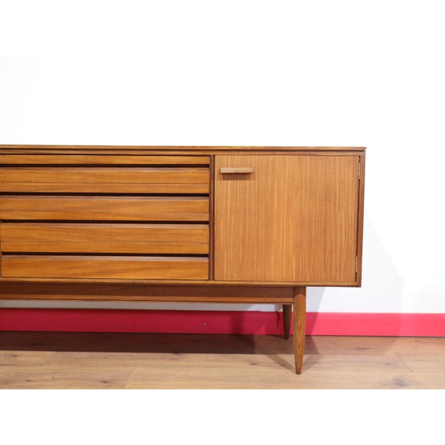 Mid Century Modern Vintage Teak Credenza Sideboard in the Style of Austinsuite Danish Style For Sale - Image 14 of 15