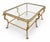 Metal French Maison Jansen Style Gilt Metal & Glass Eagle Form Two Tier Coffee Table For Sale - Image 7 of 7