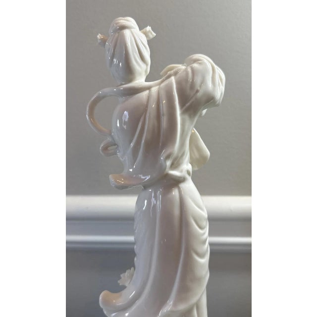 Ceramic Antique Chinese Blanc De Chine Guanyin Figure, Circa 1930 For Sale - Image 7 of 10