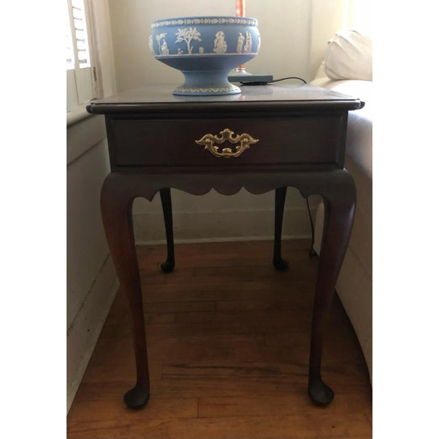 Brown 1980s Statton Trutype Americana Cherry End Tables - Set of 2 For Sale - Image 8 of 11