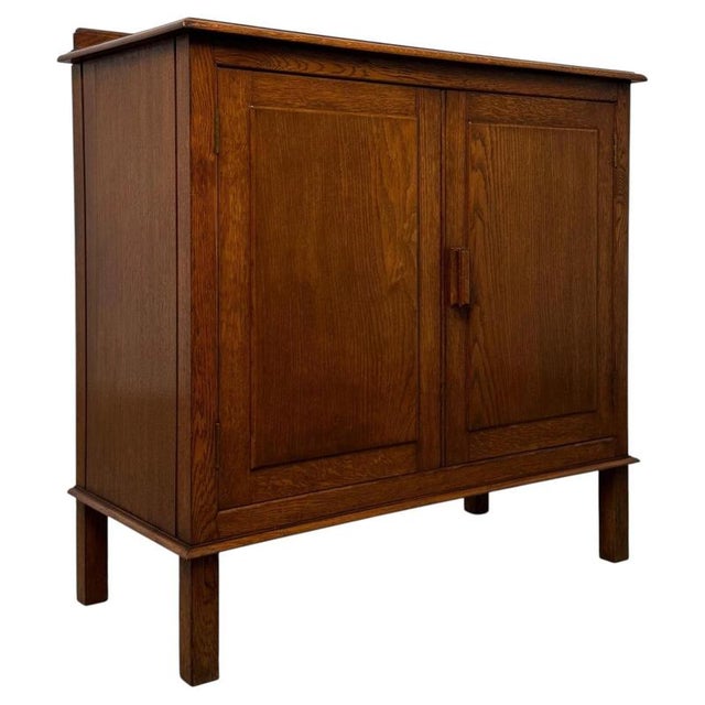 19th Century Antique English Edwardian Oak Buffet, 1890s For Sale - Image 5 of 11