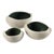 Set of 3 Ceramic Boat Shape Bowls by Yumiko Kuga For Sale