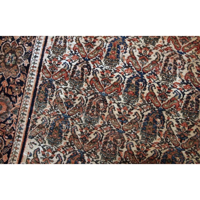 1900 - 1909 1900s, Handmade Antique Persian Farahan Rug 4.2' X 6.3' For Sale - Image 5 of 7