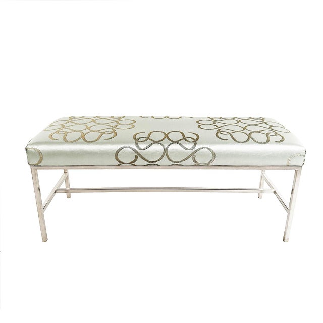 The fabric bench presented combines a sleek, contemporary, and modern look. Made with premium designer’s guild velvet. The...