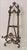 For your consideration. . . An ornate cast iron tabletop easel display stand. The easel features shell motifs and scrolls...