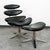 Mid Century Danish Modern Lounge Chairs Corona Set of 2 Black Chrome Ottoman MCM For Sale In Sacramento - Image 6 of 11