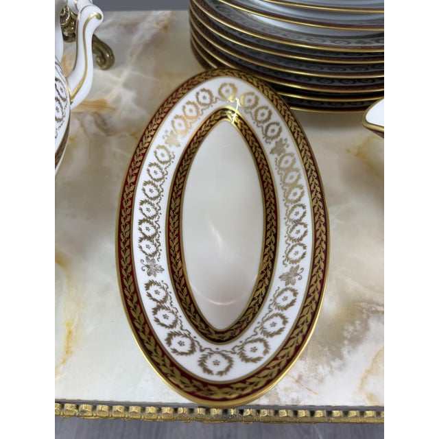 Porcelain Dinner Service by Leclaire, Limoges, 1950s, Set of 42 For Sale - Image 9 of 13