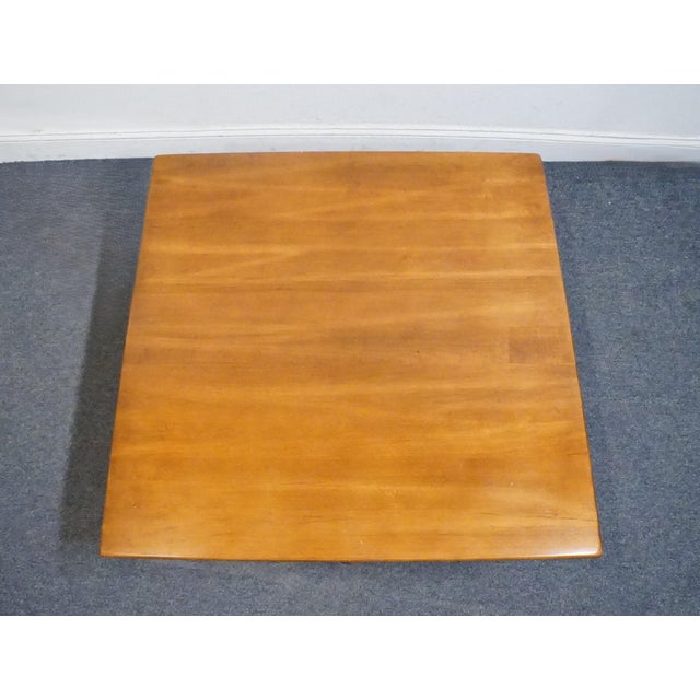 Brown Durham Furniture Solid Cherry Early American Style 38" Square Accent Coffee Table - Made in Canada For Sale - Image 8 of 13