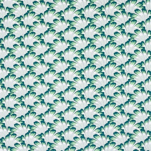 Sample - Schumacher X Cristina Buckley Gotham Swing Wallpaper in Sage For Sale