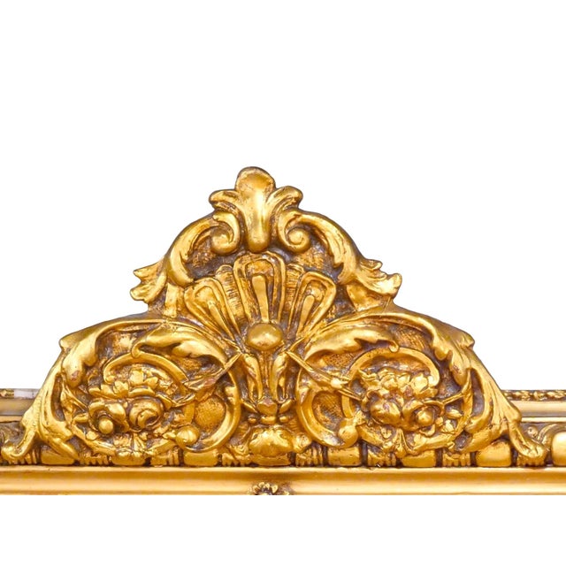 Early / Mid-20th Century Italian Neoclassical Finely Carved Giltwood Wall Mirror For Sale - Image 4 of 7