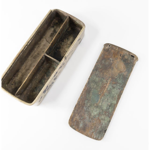 19th Century Chinese Champleve and Paktong Scholar's Writing Box For Sale - Image 11 of 12