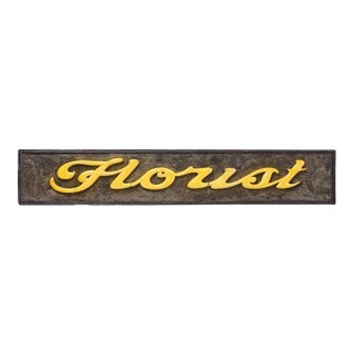 1920s Florist Trade Sign For Sale