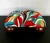 Mid-Century Modern Refinished Mid-Century Modern Footstool With Abstract Multicolor Embroidered Fabric For Sale - Image 3 of 10