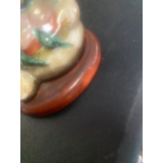 Army Green Early 20th Century Chinese Porcelain Figurine, 5 Inches Tall and 2 1/2 For Sale - Image 8 of 8