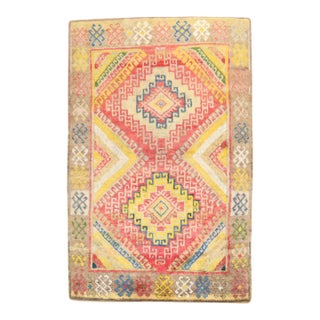 Zabihi Rug Collection Dazzling Vintage Turkish Konya Rug - 4'1" x 6' For Sale