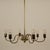 Mid-Century 6-Arm Chandelier in Brass with Silk Shades by Rupert Nikoll, 1958 For Sale - Image 9 of 16