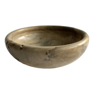 Vintage Spalted Holly Hand Turned Bowl For Sale