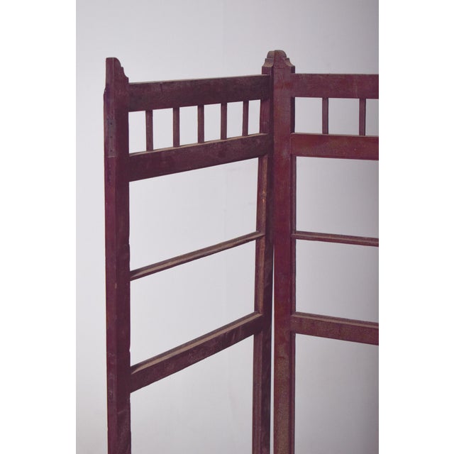 Portuguese Wooden Folding Screen Frame, 1950 For Sale - Image 4 of 7