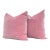 Custom Mauve Pink Velvet Mohair Pillows - A Pair For Sale
