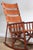 Mid-Century Modern Mid-Century Modern Costa Rican Leather Campaign Folding Rocking Chair For Sale - Image 3 of 7