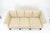 Wood Camel Back Federal Style Mahogany Stretcher Base Beige Upholstery Sofa For Sale - Image 7 of 12