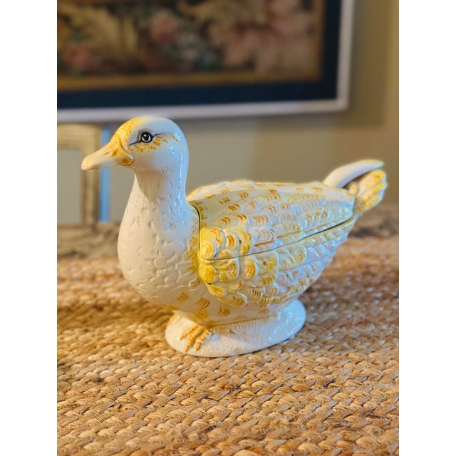 Yellow Italian Duck Tureen For Sale - Image 8 of 8