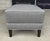 2020s Ethan Allen Gray Upholstered Ottoman With White Piping For Sale - Image 5 of 9