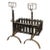 Late 19th Century English Iron Firedogs with Log Basket For Sale - Image 13 of 13