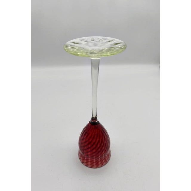 Art Nouveau École De Nancy Wine Glass by Emile Gallé, 1890s For Sale - Image 4 of 8