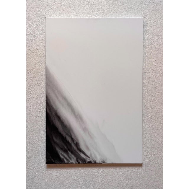 In "Fog Rising," soft, swirling forms of gray and black create a sense of ethereal movement, evoking the tranquil yet...