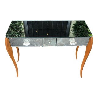 Art Deco Period Mirrored Vanity Dressing Table For Sale