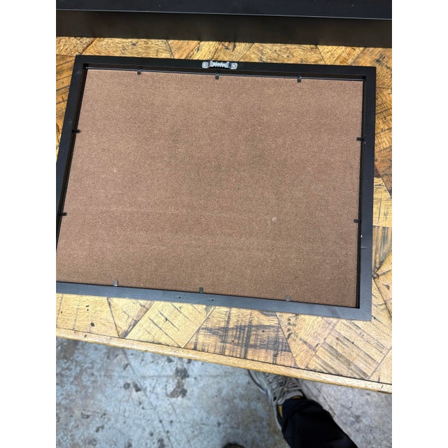 Black Landscape Watercolor of Desert Scene, Framed For Sale - Image 8 of 12