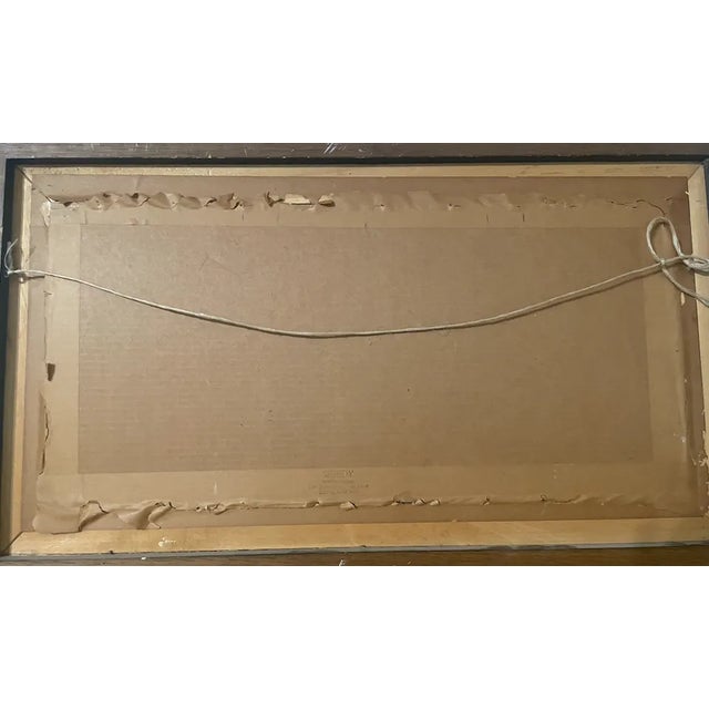 Late 20th Century Vintage Ink Surrealist Painting For Sale - Image 5 of 6