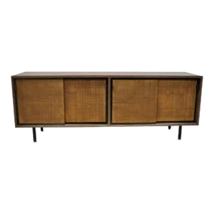 Vintage Mid Century Modern Laminate Formica Case Credenza Buffet