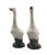 2000 - 2009 Vintage Hollywood Regency White Ceramic Geese - A Pair For Sale - Image 5 of 8