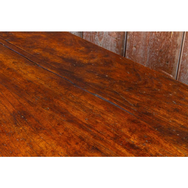 Carved Antique Elm Vizcaya Table For Sale - Image 10 of 13