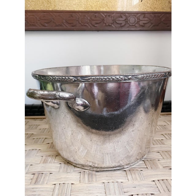 Silver 1930 Silver Plated Champagne Bucket From Hotel Pierre Nyc For Sale - Image 8 of 8