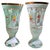 Aqua Antique Bohemian Blue Opaline Glass Goblets with Gilt Rim and Florals, Set of 2 For Sale - Image 8 of 8
