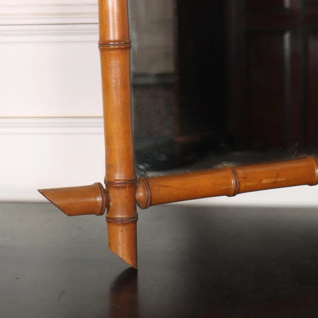 French Faux Bamboo Mirror, 1890s For Sale - Image 4 of 6