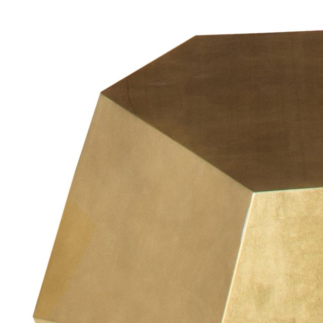 Three Rocks Medium Coffee Table in Gold Leaf from Insidherland, in New conditions. Designed from 2000 Labeled by Maker