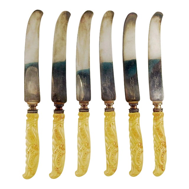 Antique Art Nouveau Knives - S/6 For Sale