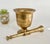 Traditional Vintage Brass Pestle & Mortar Set – Large Antique Apothecary, Pharmacy For Sale - Image 3 of 9
