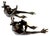 Black Pair Patinated Bronze Reclining Frog Prince Reading Book Bookends, Late 20th C. For Sale - Image 8 of 12