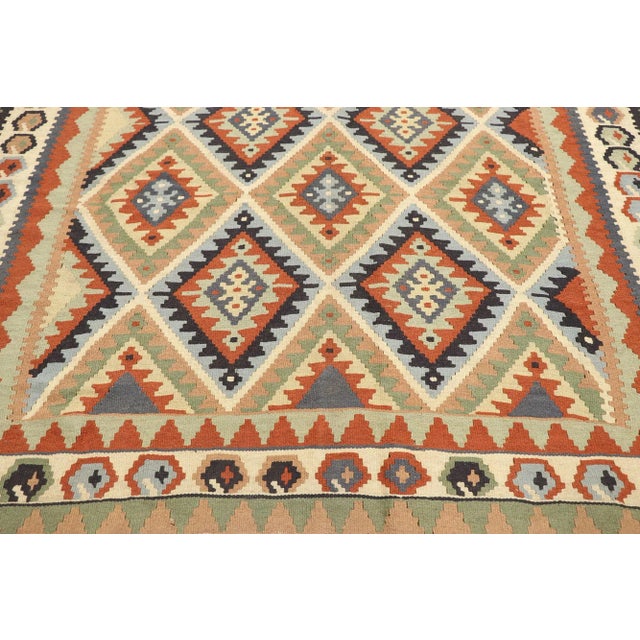 Vintage Persian Shiraz Kilim Rug - 06'09 X 10'01 For Sale - Image 4 of 9