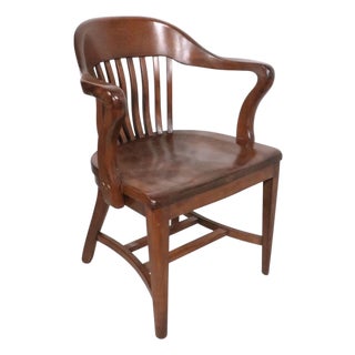 Early 20th Century Bank of England Jury Style Armchair For Sale