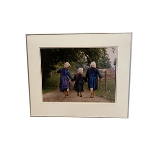 1990's Color Photograph Amish "Sisters Three" Color Photography by Bill Coleman For Sale