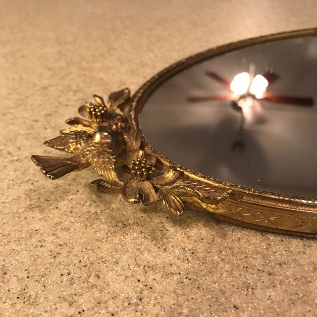 Ormolu Gold Mirrored Vanity Tray Chairish