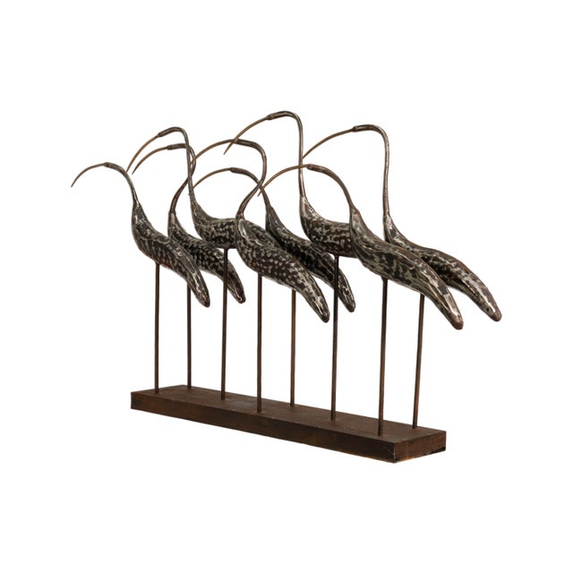 Austin Productions Joseph Famulari Metal Group of Egrets Sculpture by Austin Productions For Sale - Image 4 of 7