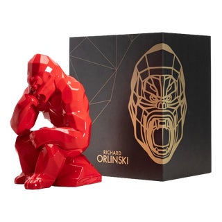 Richard Orlinski, Kong Red Thinker, Sculpture For Sale