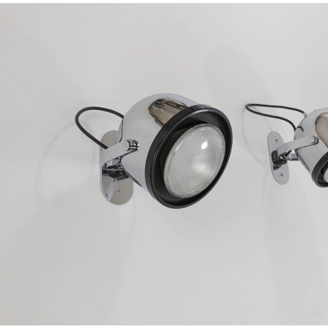 Mid-Century Modern Wall Lamps by Gae Aulenti and Livio Castiglioni for Stilnovo, 1970s, Set of 2 For Sale - Image 3 of 8